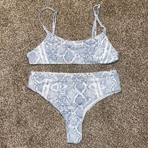 Snake skin bikini swimsuit